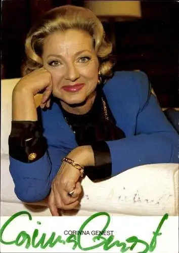 Ak Schauspielerin Corinna Genest, Portrait, Autogramm