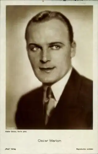 Ak Schauspieler Oscar Marion, Portrait