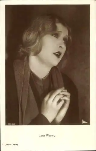 Ak Schauspielerin Lee Parry, Portrait