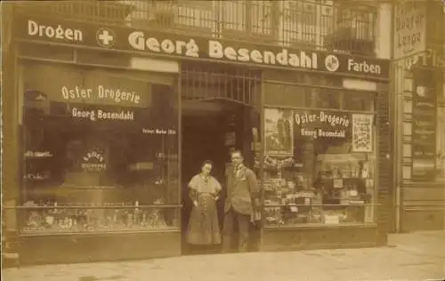 Foto Ak Hamburg Eimsbüttel, Osterstraße 177, Oster-Drogerei Georg Besendahl, Schaufenster