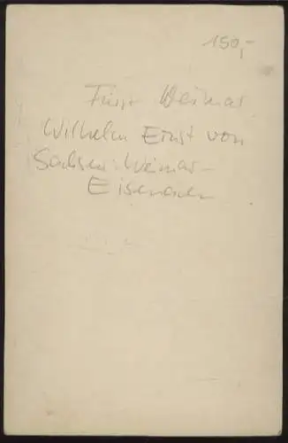 Cabinet Foto Wilhelm Ernst von Sachsen-Weimar-Eisenach