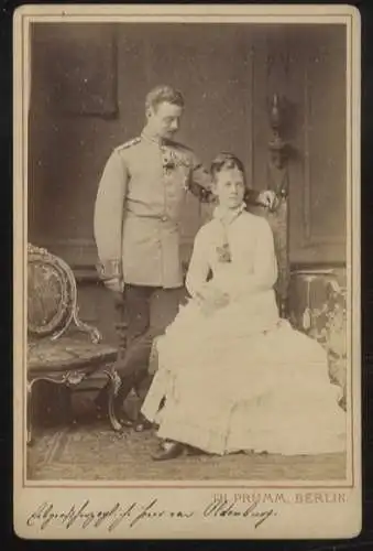 Cabinet Foto Erbgroßherzog Friedrich August und Elisabeth von Oldenburg