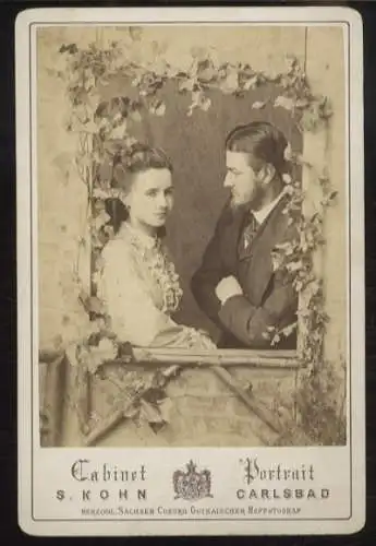 Cabinet Foto Fürst Heinrich XXII. von Reuß (ältere Linie) und Fürstin Ida, geb. z. Schaumburg-Lippe