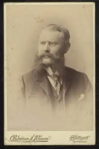 Cabinet Foto König Wilhelm II. von Württemberg