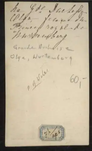 CdV Portrait Großfürstin Olga Nikolajewna Königin von Württemberg