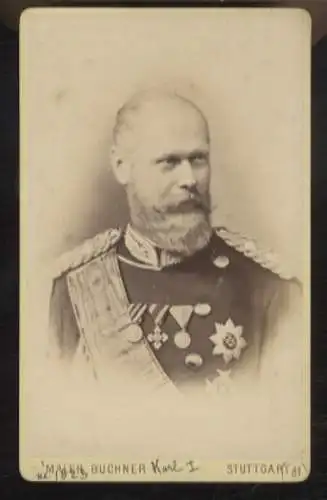 CdV Portrait König Karl I. von Württemberg