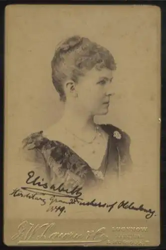 Cabinet Foto Großfürstin Elisabeth von Oldenburg
