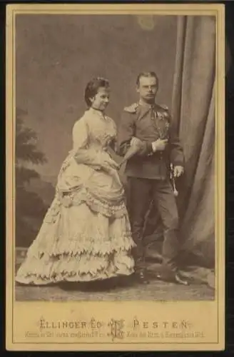 Cabinet Foto Prinz Leopold von Bayern und Gisele Marie Luise Erzherzogin von Österreich