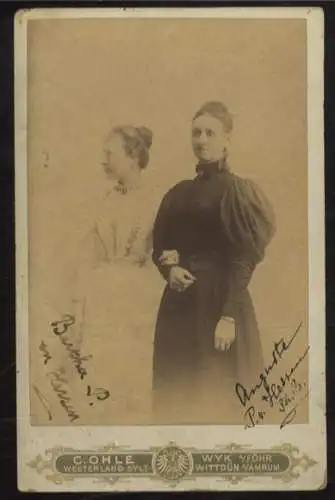 Cabinet Foto Bertha Fürstin zur Lippe und Auguste Prinzessin von Hessen