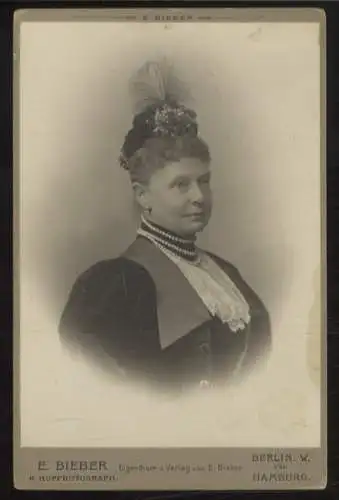 Cabinet Foto großherzogin Alexandrine von Mecklenburg-Schwerin