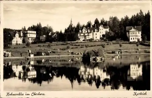 Ak Hahnenklee Goslar Oberharz, Teilansicht, Kurteich