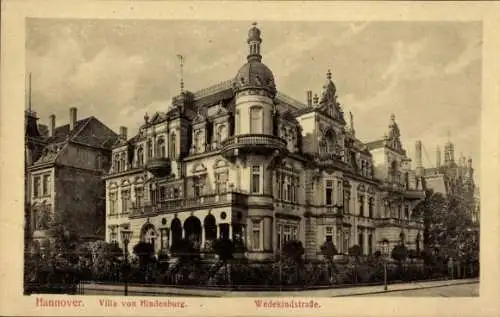 Ak Hannover in Niedersachsen, Villa von Hindenburg, Wedekindstraße