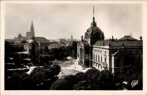 Ak Strasbourg Straßburg Elsass Bas Rhin, Place de la Republique, Palais du Rhin