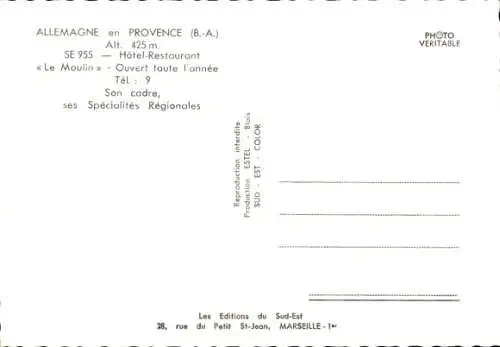 Ak Elsass Bas Rhin, Hotel Restaurant le Moulin