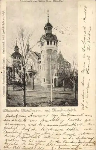 Ak Düsseldorf am Rhein, Ausstellung 1902, Rheinische Metallwaren- und Maschinenfabrik