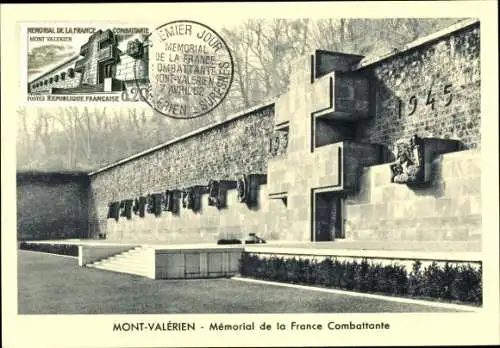 Maximum Ak Suresnes Hauts de Seine, Mont Valérien, Denkmal für den Kampf gegen Francreich