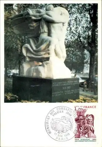 Maximum Ak Paris, Denkmal für polnische Kämpfer, Erster Tag 1978