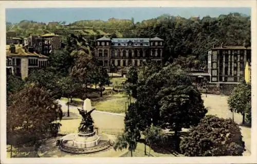 Ak Saint Étienne Loire, Les Jardins du Palais des Arts, Monument des Combattants