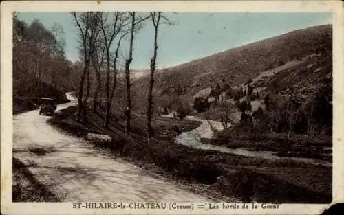 Ak St. Hilaire le Chateau Creuse, Les bords de la Gosne
