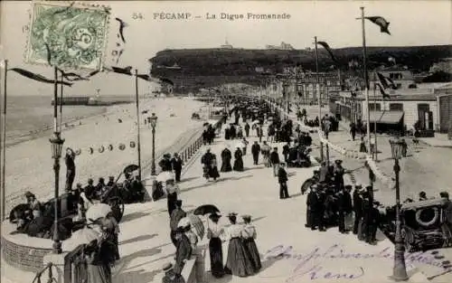 Ak Fécamp Seine Maritime, Digue Promenade