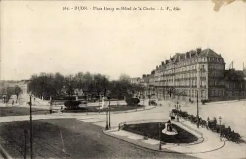 Ak Dijon Côte d'Or, Place Darcy, Hotel de la Cloche