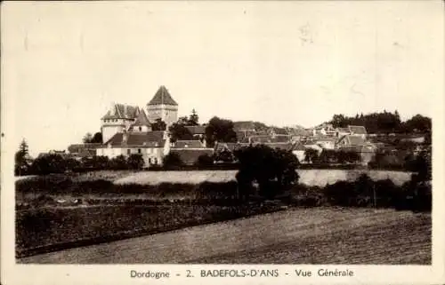 Ak Badefols d'Ans Dordogne, Vue Generale