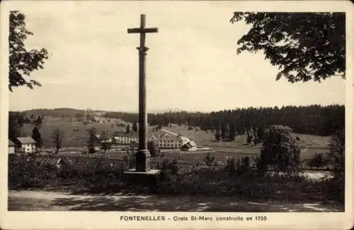 Ak Fontenelles Doubs, Croix St. Marc