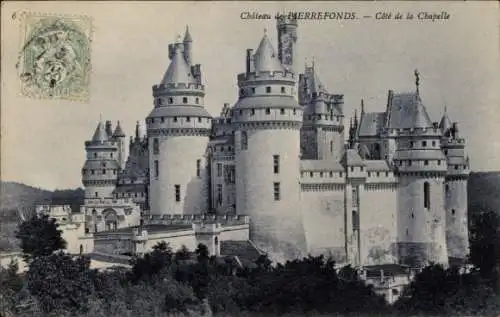 Ak Pierrefonds Oise, Chateau, Cote de la Chapelle