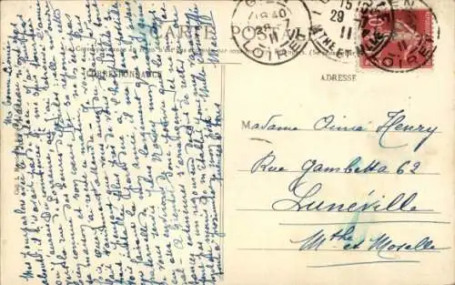 Ak Poilly lez Gien Loiret, Kirche