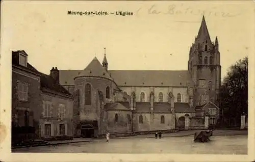 Ak Meung sur Loire Loiret, Kirche