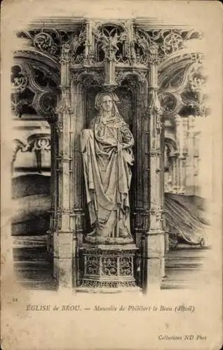 Ak Brou Eure et Loir, Kirche, Mausoleum von Philibert dem Schönen