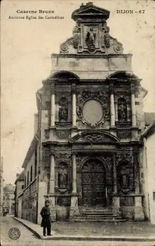 Ak Dijon Côte d’Or, Brown Barracks, Karmeliterkirche