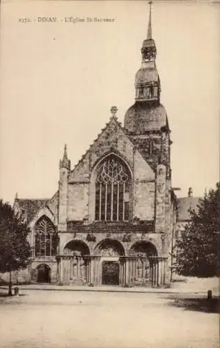 Ak Dinan Côtes-d’Armor, Kirche St-Sauveur