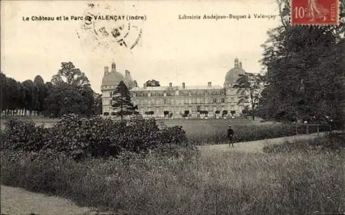 Ak Valencay Indre, Schloss, Park