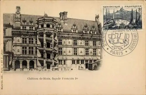 Ak Blois Loir et Cher, Schloss, Facade Francois I.
