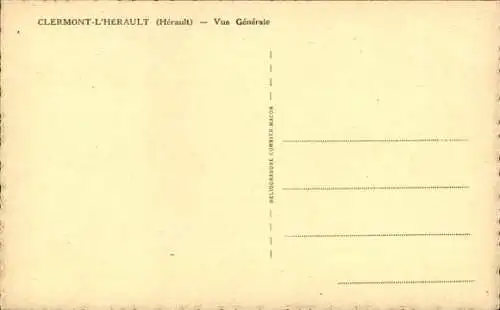 Ak Clermont l'Hérault Hérault, Gesamtansicht