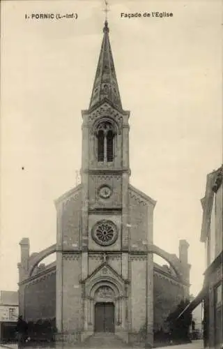 Ak Pornic Loire Atlantique, Kirche