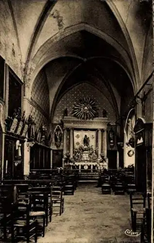 Ak Clermont l'Hérault Hérault, Chapelle de Gorjan, Innenansicht