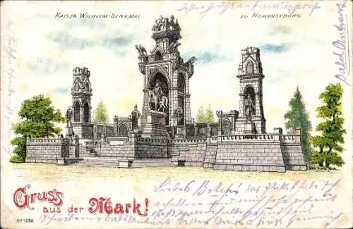 Ak Syburg Dortmund, Hohensyburg, Kaiser Wilhelm Denkmal
