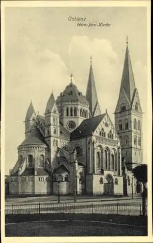Ak Koblenz am Rhein, Herz-Jesu-Kirche