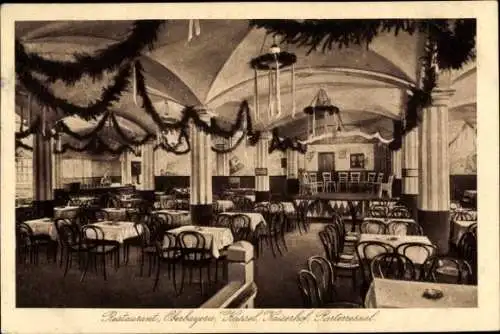 Ak Kassel in Hessen, Kaiserhof, Restaurant Oberbayern, Innenansicht