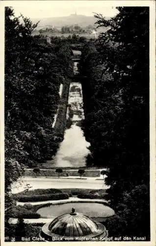 Ak Bad Cleve Kleve am Niederrhein, Blick vom Kupfernen Knopf auf den Kanal