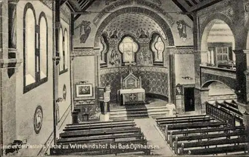 Ak Bad Oeynhausen in Westfalen, Anstaltskirche, Wittekindshof, Innenansicht
