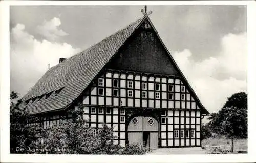 Ak Vlotho in Westfalen, Jugendhof, Fachwerkhaus