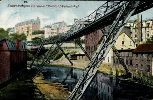 Ak Wuppertal, Schwebebahn Barmen-Elberfeld-Vohwinkel