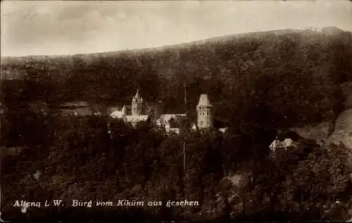 Ak Altena im Märkischen Kreis, Blick vom Kiküm auf die Burg