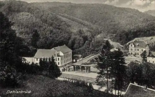 Ak Dahlerbrück Schalksmühle im Sauerland, Teilansicht, Bahnhof