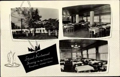 Ak Senzig Königs Wusterhausen Brandenburg, Strand Restaurant