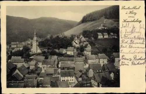 Ak Lautenthal Langelsheim im Oberharz, Blick vom Kranichsberg