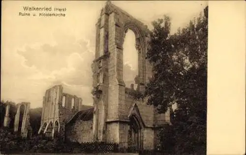 Ak Walkenried am Harz, Ruine, Klosterkirche